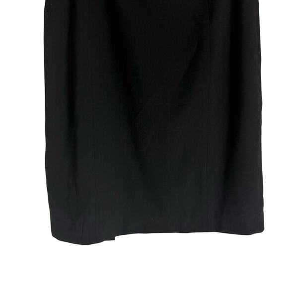 Lafayette 148 New York Black Virgin Wool Knee Length Pencil Skirt Size 12 - Picture 3 of 9